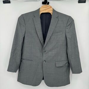 Jos. A. Bank Men's 44 Regular Gray 100% Wool 2-Button Sport Coat Blazer Jacket